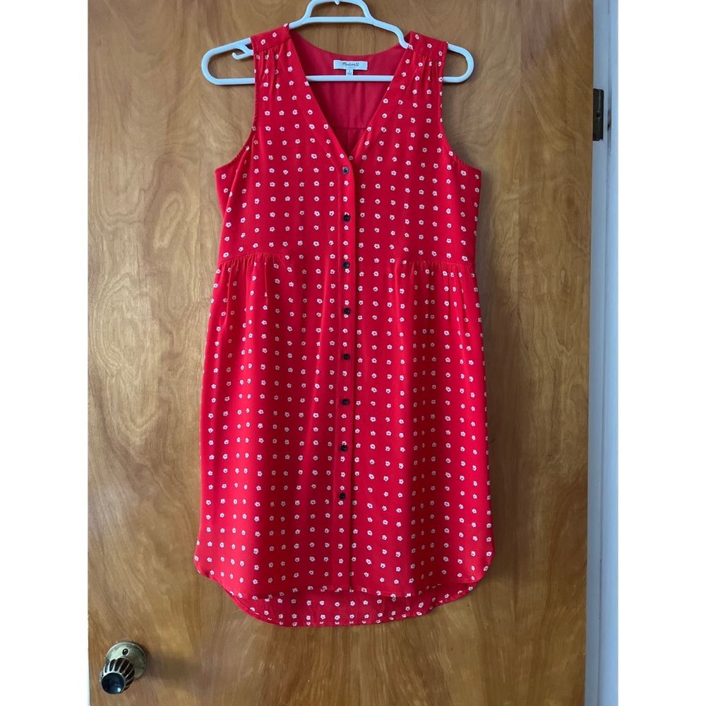Madewell Red Sleeveless Dress